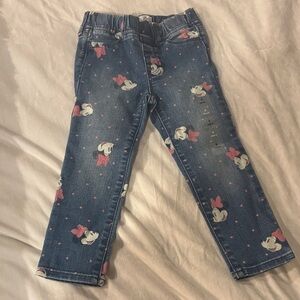 GAP Disney Minnie Mouse Patterned Blue Jeans for Kids